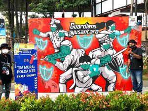 Tim Mural Polda NTB Juara Harapan 5 Tingkat Nasional