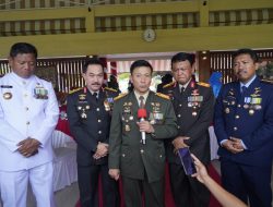 Bentuk Sinergitas, HUT ke-77 TNI Digelar di Lapangan Bharadaksa Polda NTB