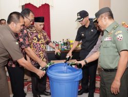 Disaksikan Wali Kota dan Ketua DPRD Kota Mataram, Polresta Mataram Lakukan Pemusnahan BB Narkotika