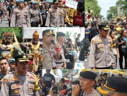 Pastikan Kondusif, Kapolresta Mataram Turun Langsung Kawal Pengamanan Pawai Ogoh-Ogoh