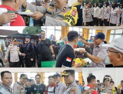 Peringati May Day, Polresta Mataram Serahkan Tumpeng kepada Serikat Pekerja Kota Mataram