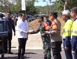 Danrem Sambut Presiden Joko Widodo di Sumbawa Barat