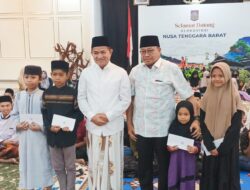 Awali Tugas, Pj Gubernur NTB Hassanudin Beri Santunan kepada Anak Yatim