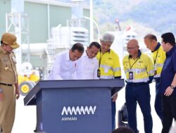 Presiden Joko Widodo Resmikan Smelter Tembaga  dan Pemurnian Logam Mulia AMMAN