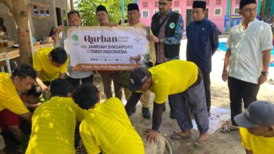 Jamiyah Singapore dan DMDI Indonesia Salurkan 600 Hewan Kurban untuk Umat di Indonesia