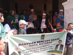 PBB NTB Salurkan Ratusan Paket Sembako untuk Korban Banjir Mataram