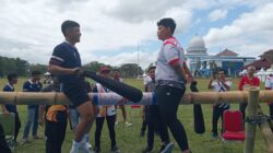 Jateng Raih Podium Pertama Lomba Gebuk Bantal Putra FORNAS NTB
