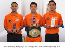 ANDRI HARIONO RAIH JUARA 3 DI ARCHIPELAGO BED MAKING BATTLE, ASTON INN MATARAM TAMPIL GEMILANG