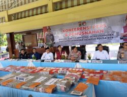 Polda NTB Ungkap 157 Kasus Narkoba Awal 2026, 240 Tersangka Diamankan dan Sita Sabu 2,5 Kg