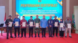 50% Bidang Tanah di Sulteng Sudah Bersertipikat, Wamen Ossy: Ini Menunjukkan Sulteng Terus Bertumbuh