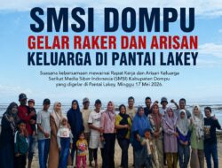 Arisan Ibu-Ibu SMSI Dompu di Pantai Lakey, Pererat Kebersamaan Keluarga Besar Organisasi